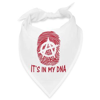 Aufkleber anarchy Symbol es in meinem DNA-Fingerabdruck - Bandana - Weiß - Vorne