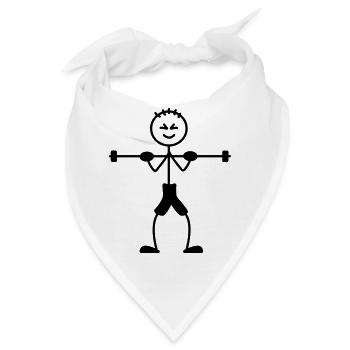 Krafttraining mit viel Gewicht - Bandana - Weiß - Vorne
