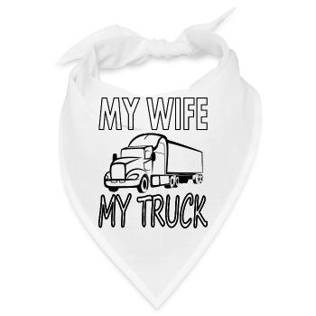 LKW Fahrer LKW fahren Lastwagen LKW-Fahrer Spruch - Bandana - Weiß - Vorne
