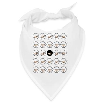 Schwarzes Schaf Außenseiter Schäfchen Geschenk - Bandana - Weiß - Vorne