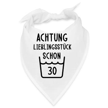 Geburtstag Jubiläum 30 dreißig Rund Birthday Witz - Bandana - Weiß - Vorne