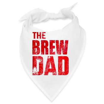 Vater Papa Bier Brauen Brauer Alkohol Geschenk - Bandana - Weiß - Vorne