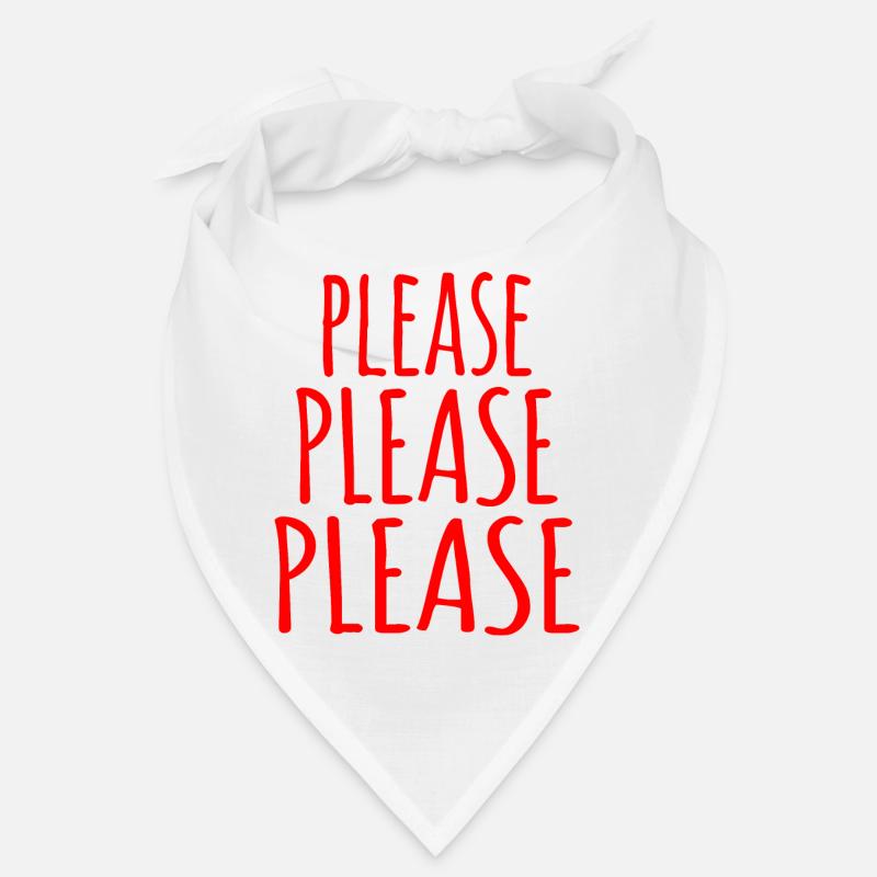 Please Please Please (red) - Franglais Humor Bandana