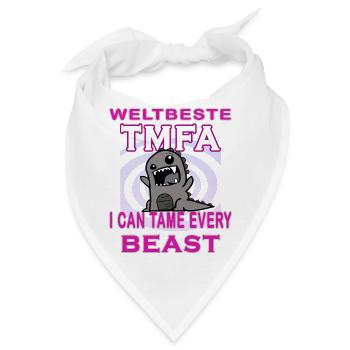 tmfa wild beast tier tierarztpraxis tierfreund - Bandana - Weiß - Vorne