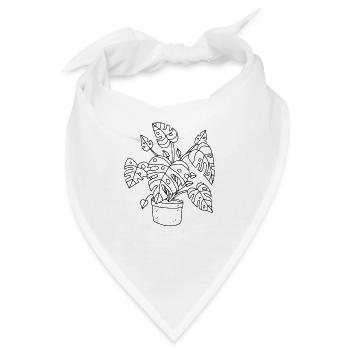 Monstera Fensterblatt - Bandana - Weiß - Vorne