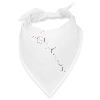 Capsaicin Molekül - Farbige Strukturformel - Bandana - Weiß - Vorne