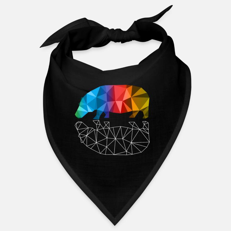 Nilperd Gift Hippo Colorful Artwork Geometry Bandana