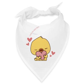 Kleines Hühnchen - Bandana - Weiß - Vorne