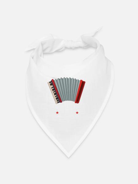 Akkordeon Steirische Ziehharmonika Geschenk - Bandana - Weiß