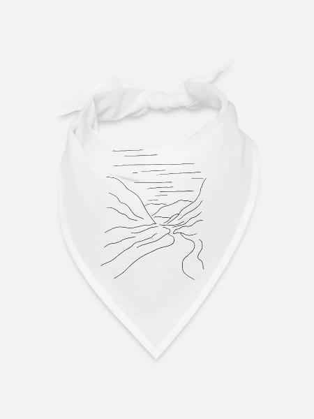 Vallée de montagne avec rivière - Bandana - blanc - Devant