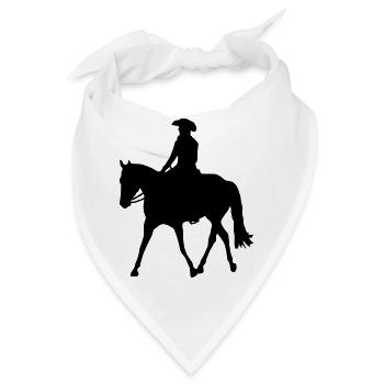 Westernreiter im Jog - Bandana - Weiß - Vorne