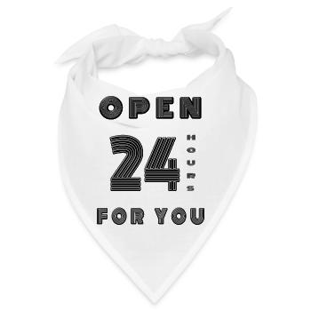 Offen 24 Stunden für Dich Kundenservice Geschäft - Bandana - Weiß - Vorne