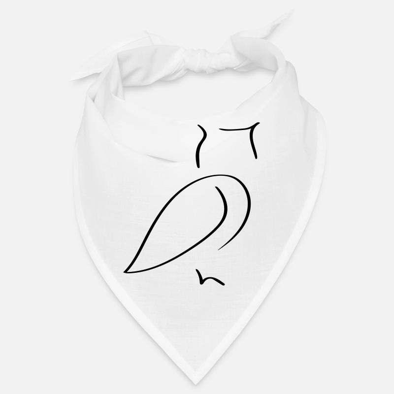 Owl Line Art - Minimalist Bandana