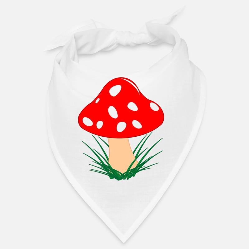 Champignon rouge avec des points blancs Automne Bandana