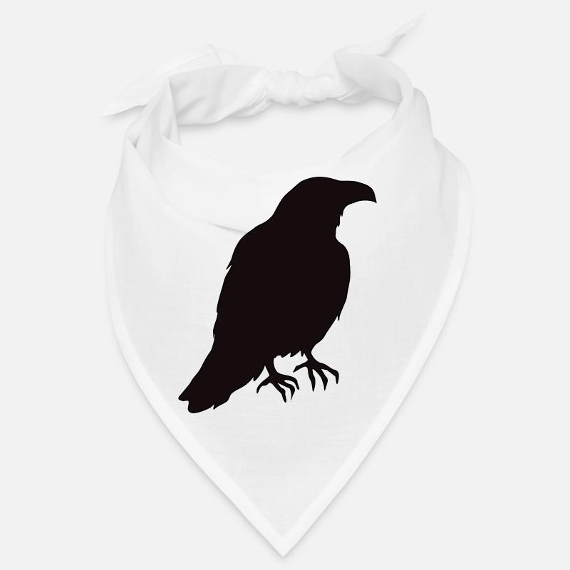 Un corbeau est assis dans le profil Bandana