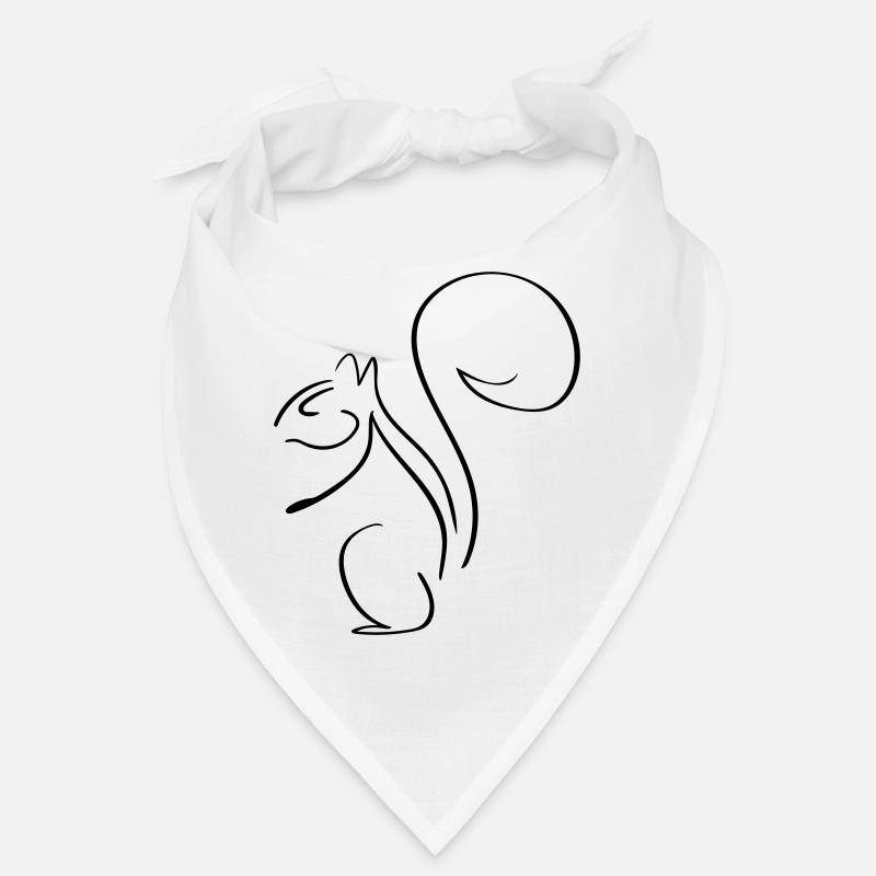 Squirrel Line Art - Minimaliste Bandana