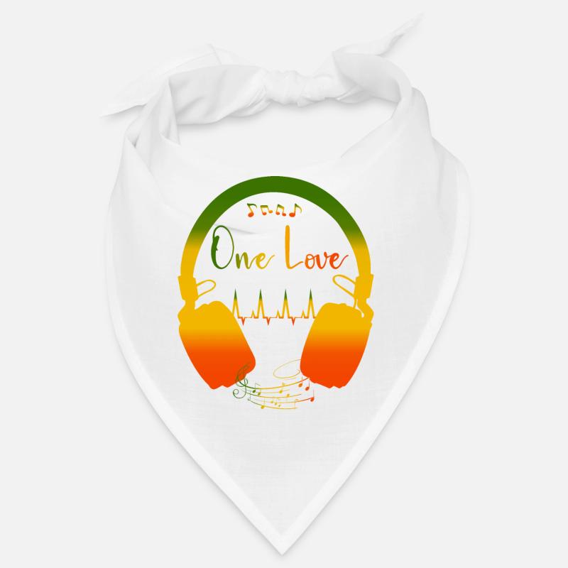Reggae One Love - Headset design - Bandana - Weiß
