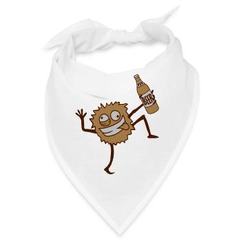 Party Bier Monster - Bandana - Weiß - Vorne