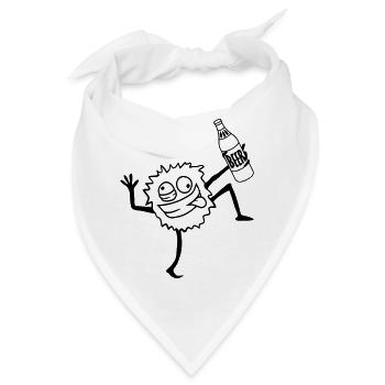 Bier Party Monster - Bandana - Weiß - Vorne