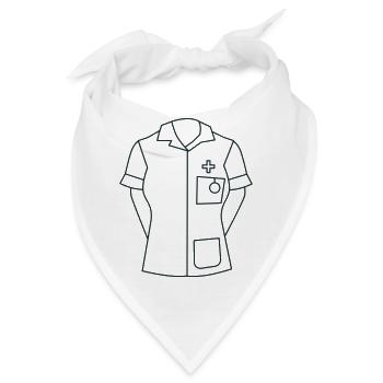 WOMAN Krankenschwester Uniform - Bandana - Weiß - Vorne