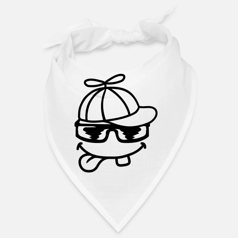 Gesicht Comic Propellermütze Windrad Bandana