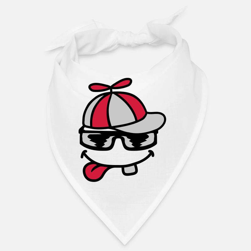 Comic Gesicht Propellermütze Windrad Bandana