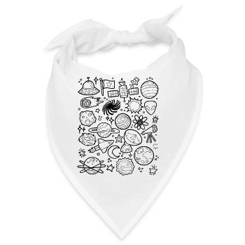 Astronomie, Weltraum, Universum, Weltall, Planeten - Bandana - Weiß - Vorne