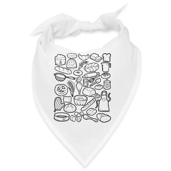 Backen & Bäckerei Doodles - Bandana - Weiß - Vorne