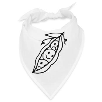 Erbsen - Bandana - Weiß - Vorne