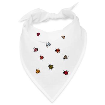 Marienkäfer, Insekten, Glück - Bandana - Weiß - Vorne