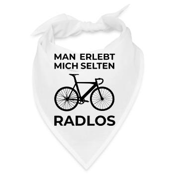 Radlos Fahrrad Geschenk - Bandana - Weiß - Vorne