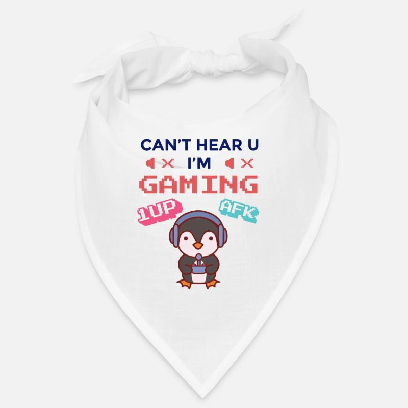 Gaming Pinguin - Bandana - Weiß