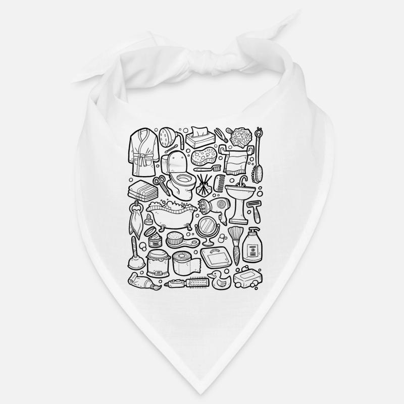 Badezimmer Doodle Bandana