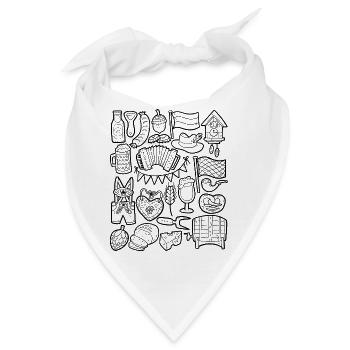 Bierfest im Oktober - München, Bayern, Deutschland - Bandana - Weiß - Vorne