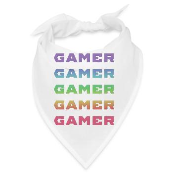 GAMER GAMER GAMER GAMER - Bandana - Weiß - Vorne