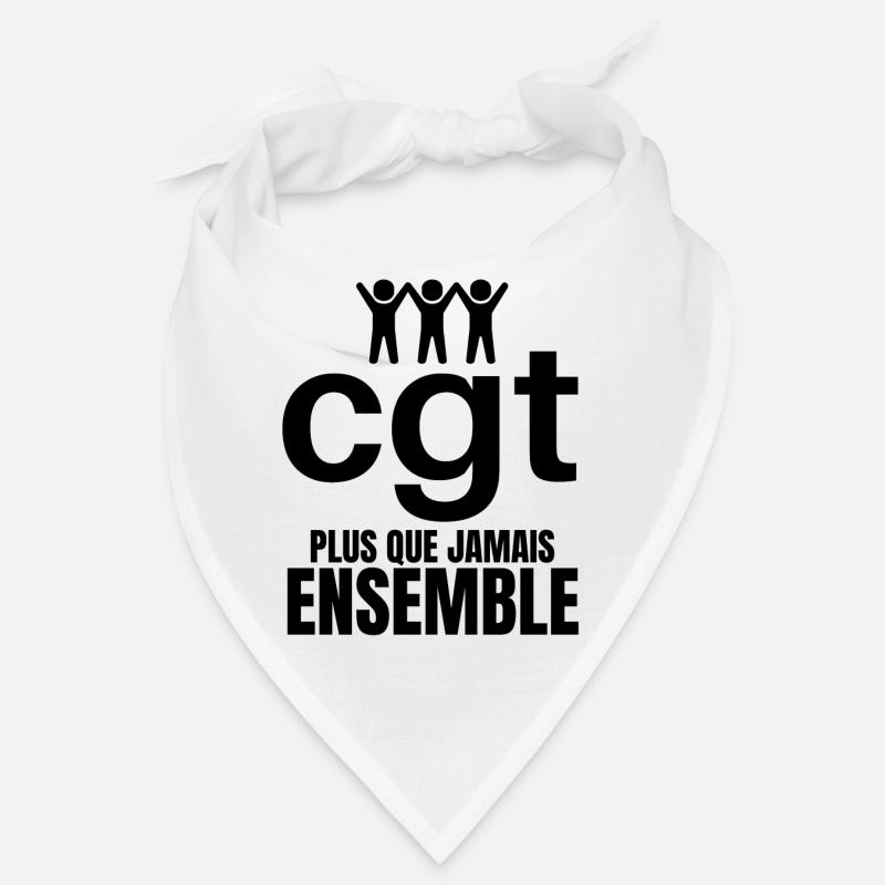 syndicat, manif, lutte des classes - Bandana - blanc