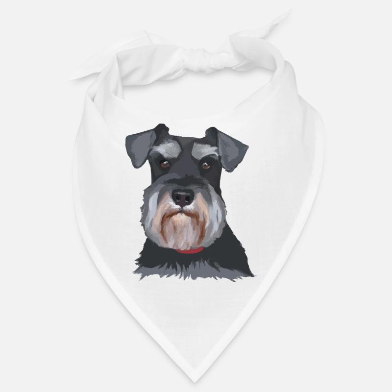 Schnauzer Illustration Idée cadeau Propriétaire de chien Bandana