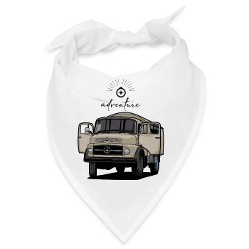 Illustration // Kurzhauber // Adventures - Bandana - Weiß - Vorne