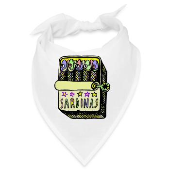 Sardinen - Bandana - Weiß - Vorne