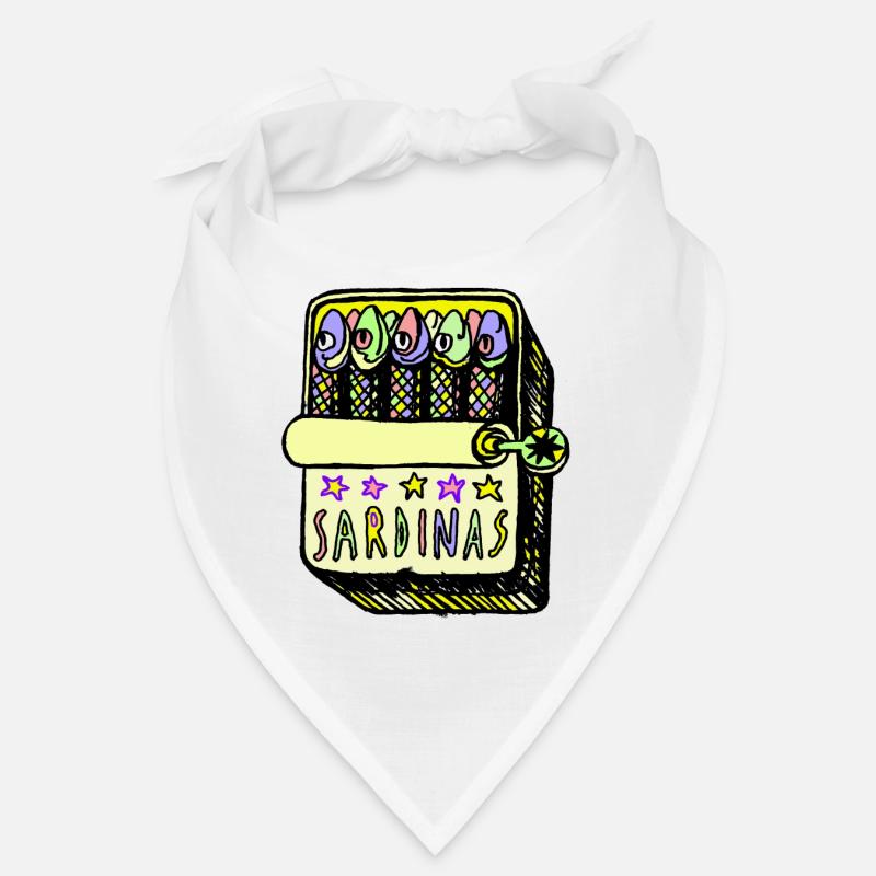Sardinen - Bandana - Weiß