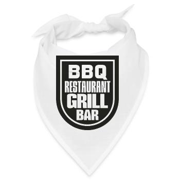 BBQ RESTAURANT GRILL BAR - Bandana - Weiß - Vorne