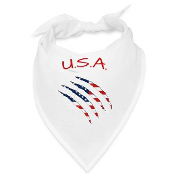 USA claw cuts America - Bandana - Weiß - Vorne