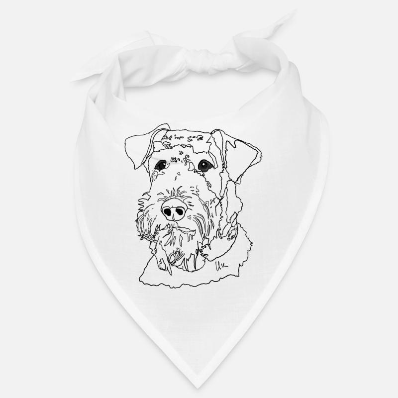 Airedale Terrier - Bandana - blanc