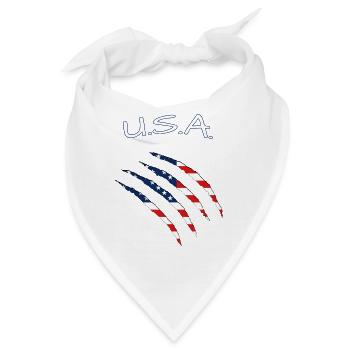 USA United States of America - Bandana - Weiß - Vorne