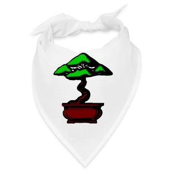 Bonsai Baum - Bandana - Weiß - Vorne
