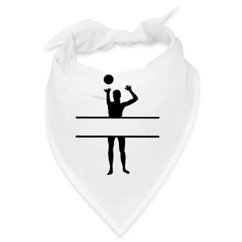 Schattenbild des Volleyballspielers - Bandana - Weiß - Vorne