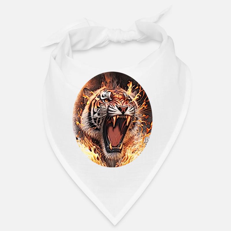 Tiger on fire Bandana