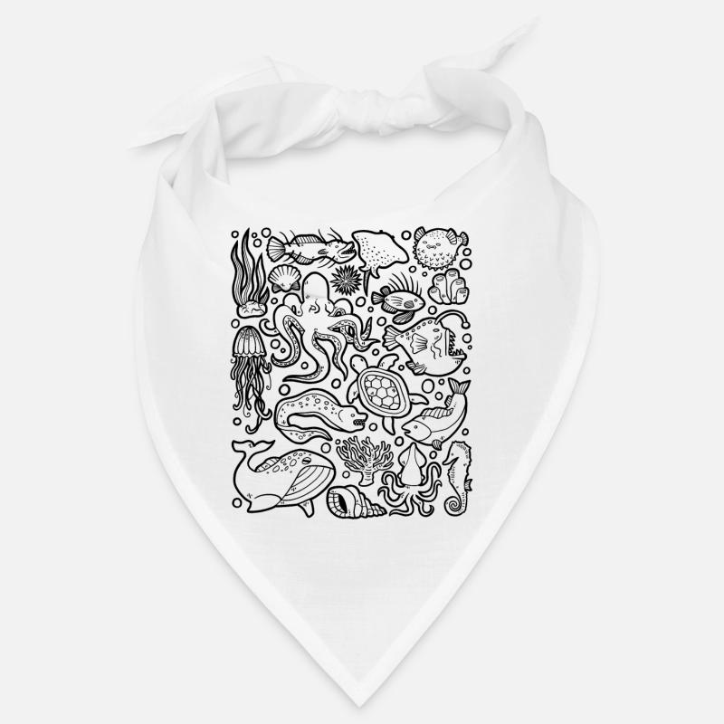 Deep Sea Fish Octopus Frogfish Lanternfish Bandana