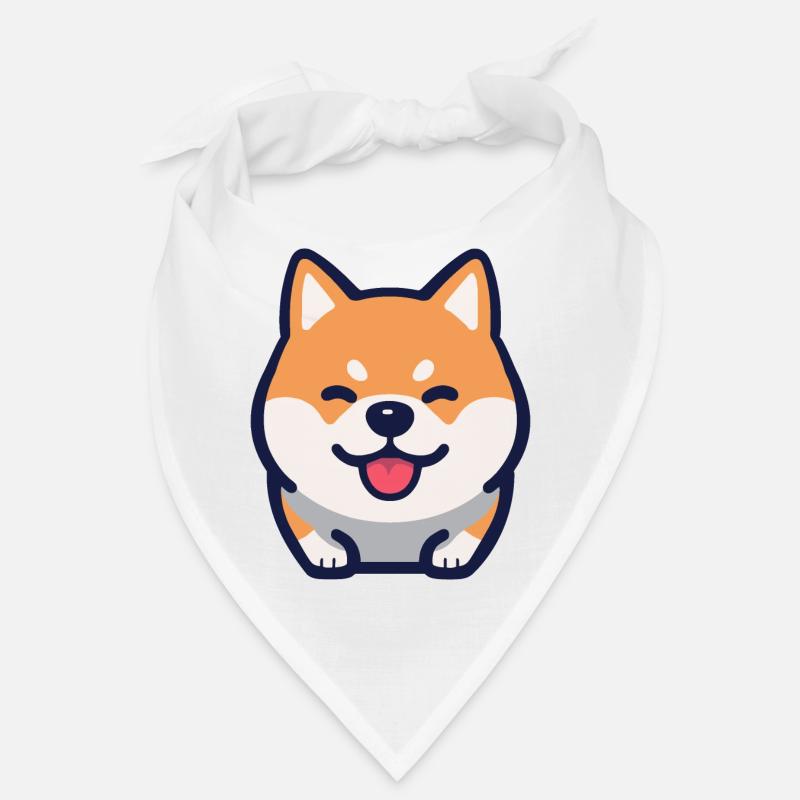 Shiba mignon - Bandana - blanc