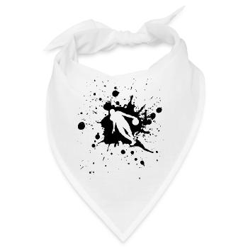 Basketball Dribble Man Schwarz - Bandana - Weiß - Vorne